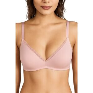 Aerie Real Happy Wireless Bra Size 36D Slumber Party NWT Lightly Lined Lace Trim